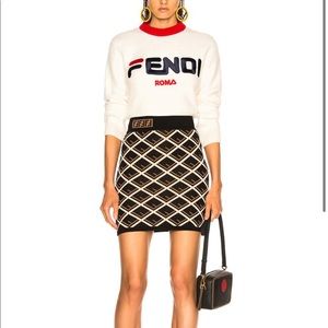 AUTHENTIC Fendi deco-print mini skirt - IT size 40